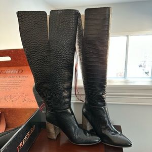 Freebird Black Croco Size 10 Jasper boots